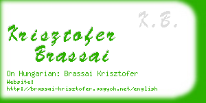 krisztofer brassai business card